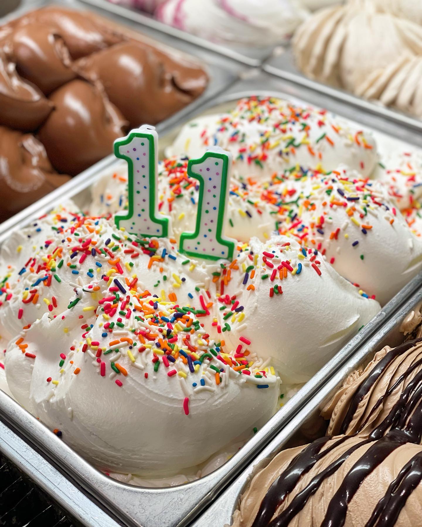 This month we celebrated 11 years! Boy does time fly. We are so grateful for each one of you, thank you for making this a dream come true🎉 #anniversary #cakebatter #gelato
